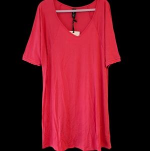 NWT Agnes & Dora Love Tunic Coral Shirt Dress